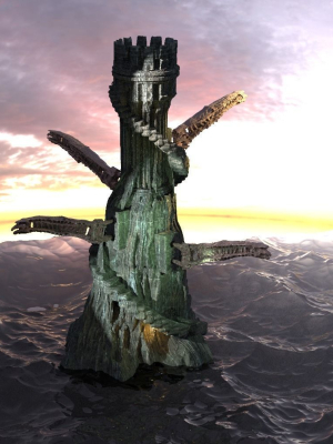 grey-scull-tower-with-tower-rods-3d-model-322f912dba