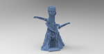 Grey scull Tower with Tower Rods