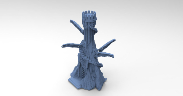 Grey scull Tower with Tower Rods