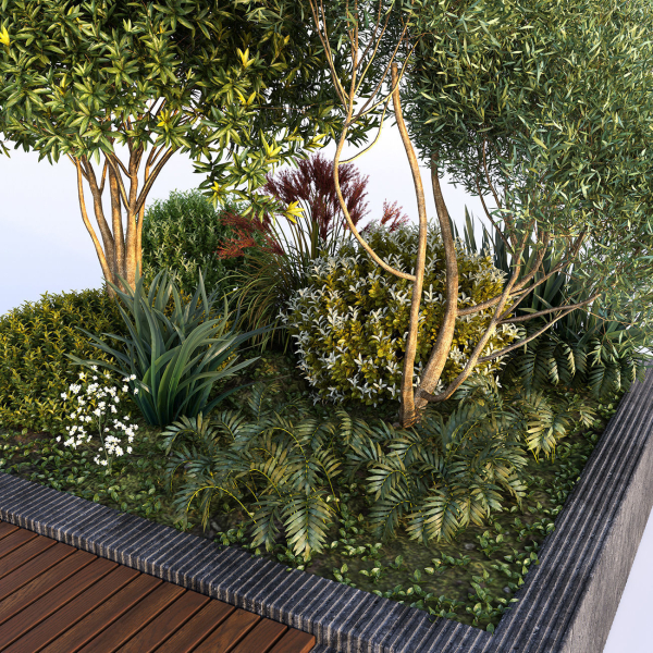 Group Plants with resting area