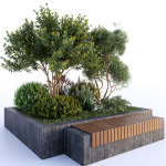 Group Plants with resting area