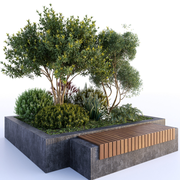 Group Plants with resting area