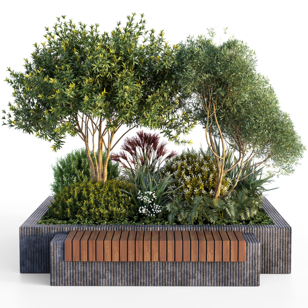 Group Plants with resting area