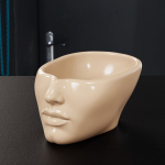 Half face Plant Pot with drainage