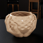 Hand Planter pot with Drainage