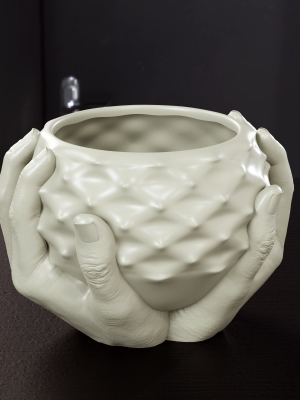 Hand Planter pot with Drainage