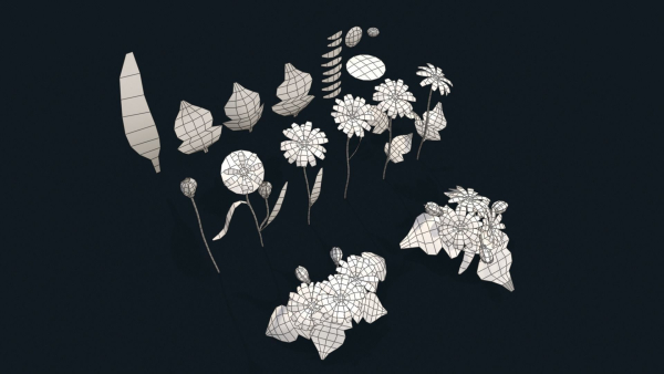 Handpainted Stylized Daisies