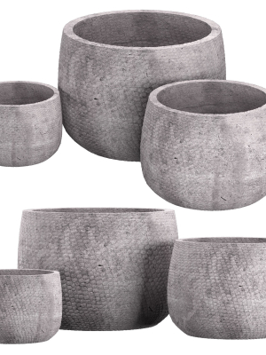 Handspun Linen Planter in Antico Terracotta