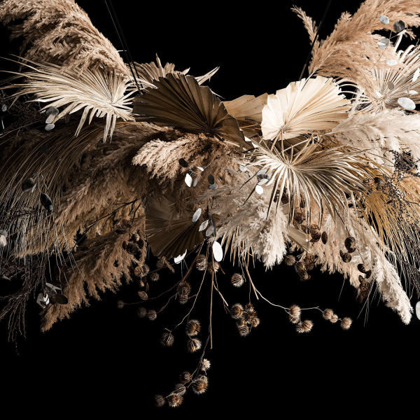Hanging Bouquet Of Dry Reeds For Decoration 270