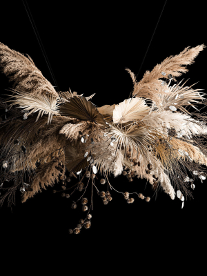 Hanging Bouquet Of Dry Reeds For Decoration 270