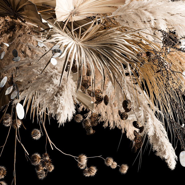 Hanging Bouquet Of Dry Reeds For Decoration 270