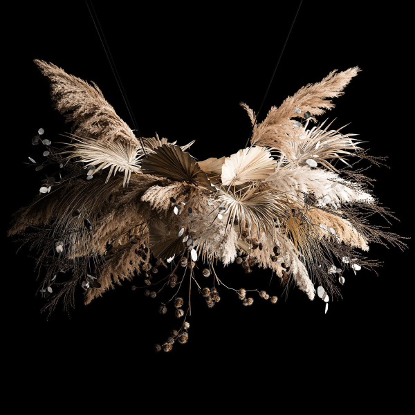 Hanging Bouquet Of Dry Reeds For Decoration 270