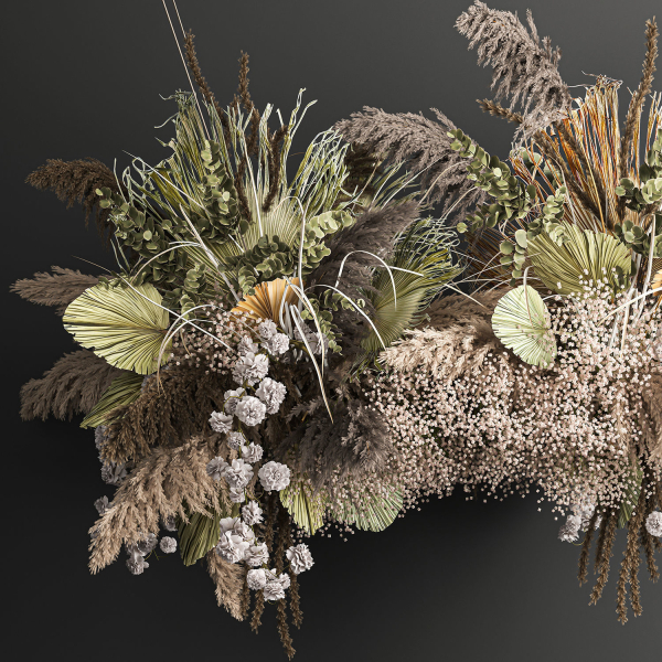 Hanging decor of their dried pampas grass 232
