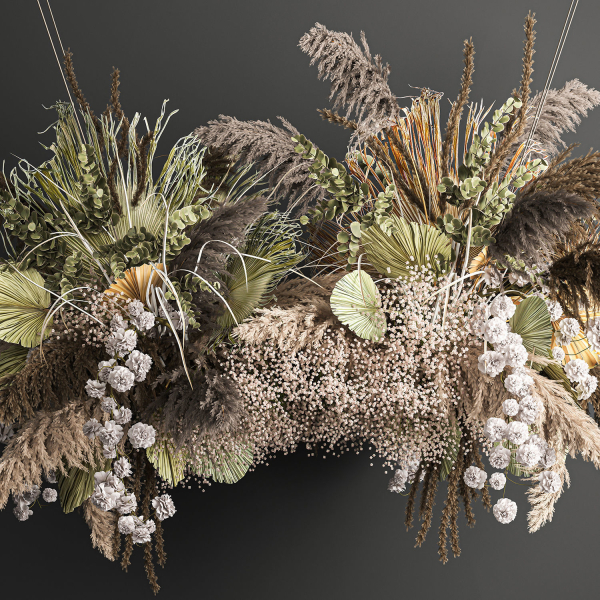 Hanging decor of their dried pampas grass 232
