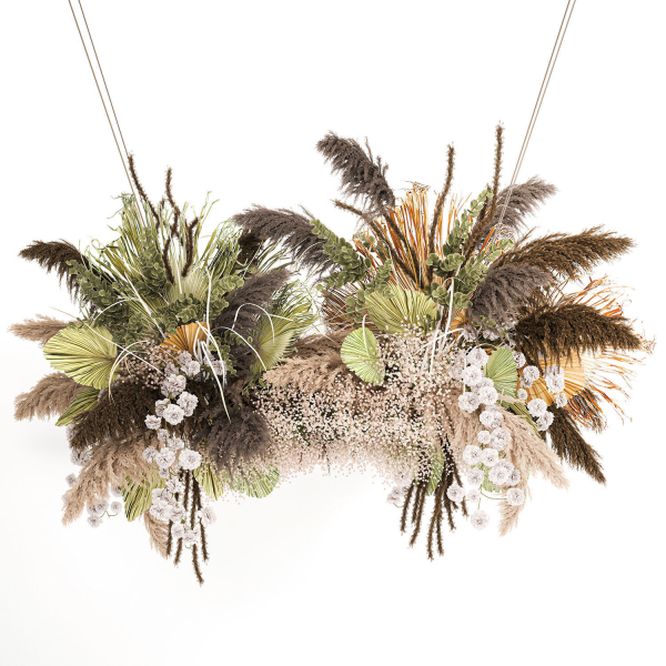 Hanging decor of their dried pampas grass 232