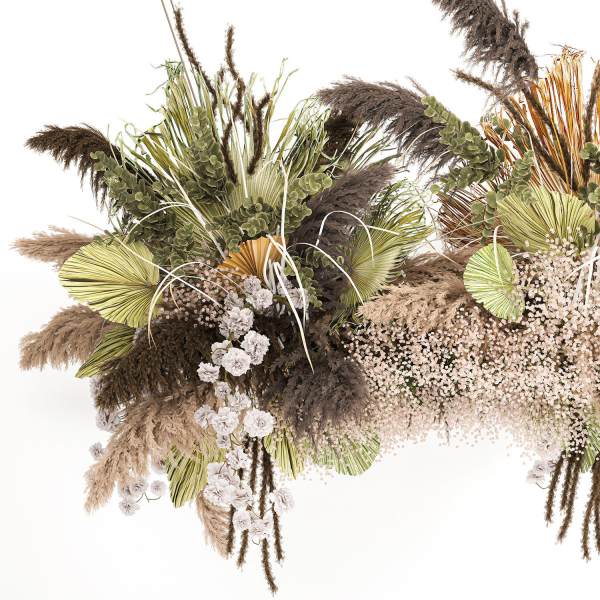 Hanging decor of their dried pampas grass 232