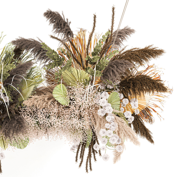 Hanging decor of their dried pampas grass 232