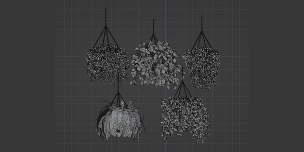Hanging plants collection vol 142-Blender