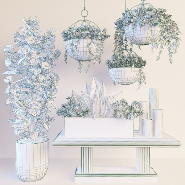 Hanging pot flowers