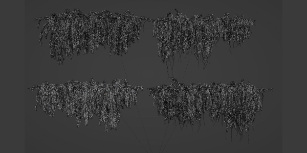 Hanging wall creeper plants collection vol 159-Blender