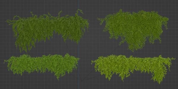 Hanging wall plants collection vol 56-Blender