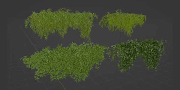 Hanging wall plants collection vol 72-Blender