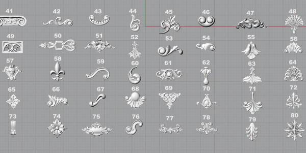 High quality 3d ornaments superpack 80