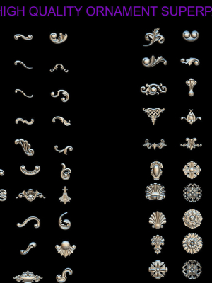High quality 3d ornaments superpack 80