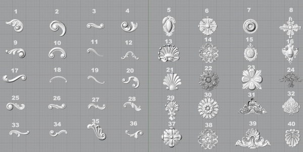 High quality 3d ornaments superpack 80
