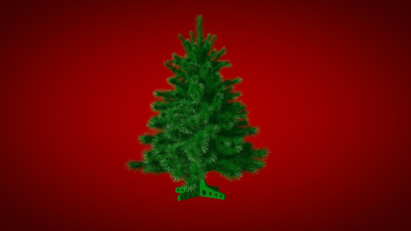 Highly detailed model of the Christmas tree