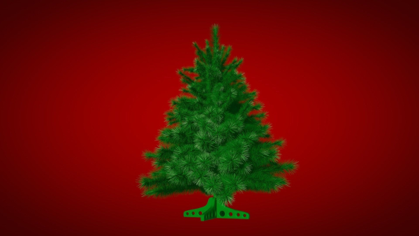 Highly detailed model of the Christmas tree