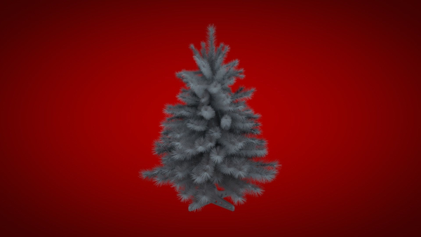 Highly detailed model of the Christmas tree