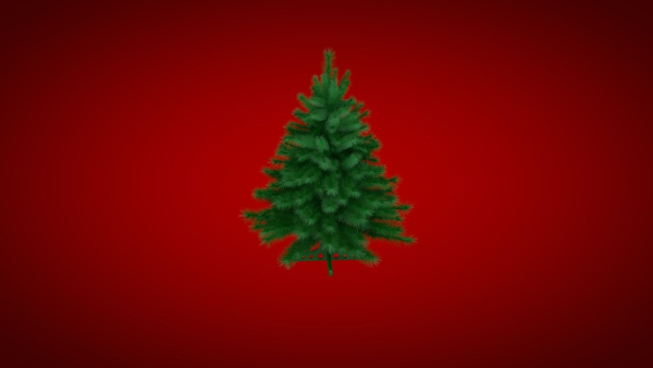 Highly detailed model of the Christmas tree
