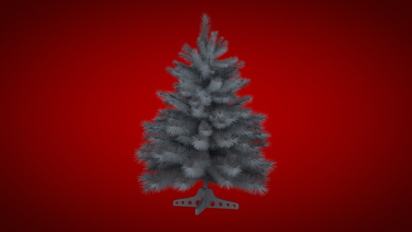 Highly detailed model of the Christmas tree