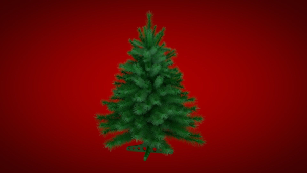 Highly detailed model of the Christmas tree