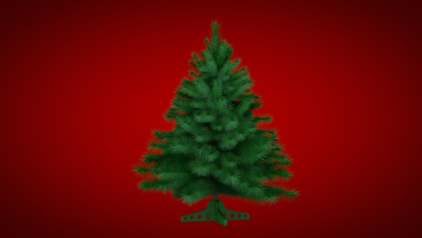 Highly detailed model of the Christmas tree