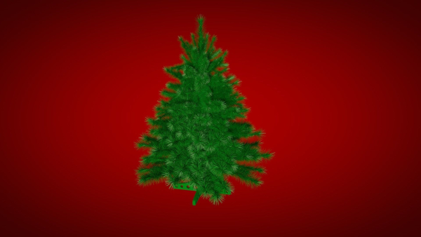 Highly detailed model of the Christmas tree