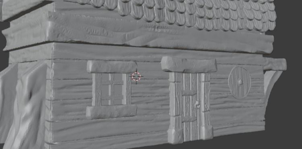House 3D Print Model with roof