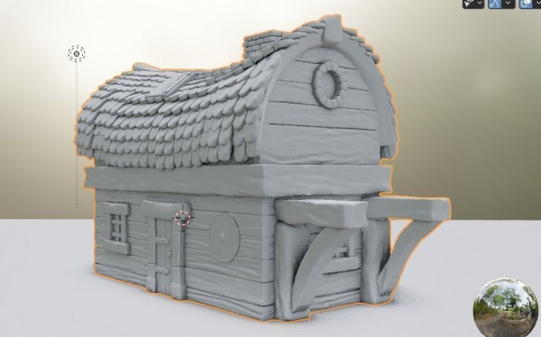 House 3D Print Model with roof