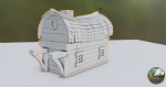 House 3D Print Model with roof