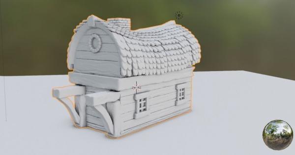 House 3D Print Model with roof