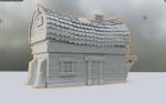 House 3D Print Model with roof