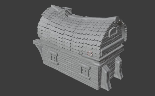 House 3D Print Model with roof