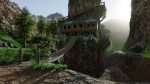 House on Mountain Scene