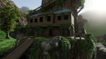 House on Mountain Scene