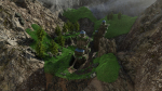 House on Mountain Scene