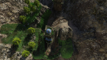 House on Mountain Scene