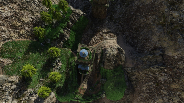 House on Mountain Scene