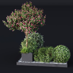 HQ Tree and bush garden box outdoor VOL 06