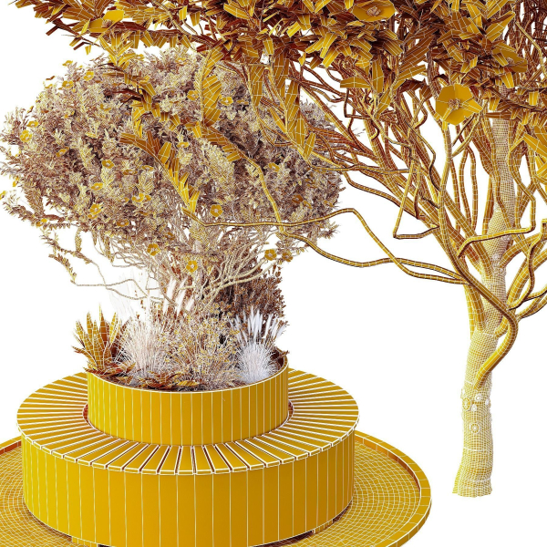 HQ Tree and bush garden box outdoor VOL 21